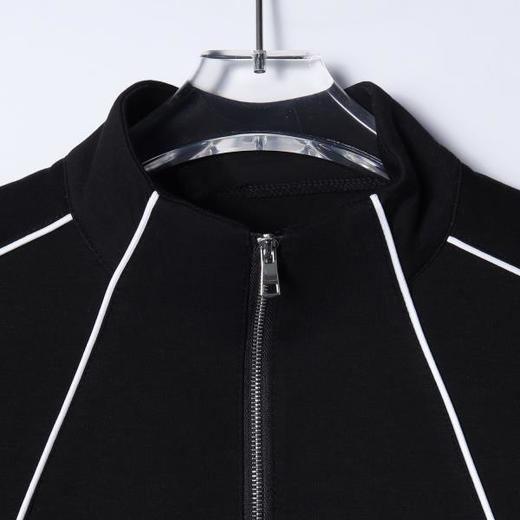 51014SDSA男装2026新款轻奢潮牌半拉链立领短袖T恤撞色明线设计百搭 商品图2