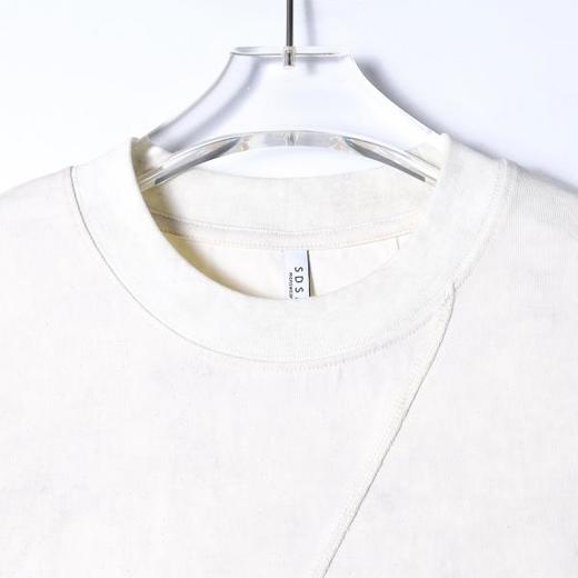 SDSA男装2026新款高贵轻奢潮牌简约缝线流苏圆领短袖T恤百搭宽松 商品图1