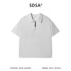 SDSA男装2026新款高贵轻奢潮牌简约假两件半拉链翻领短袖T恤百搭 商品缩略图0