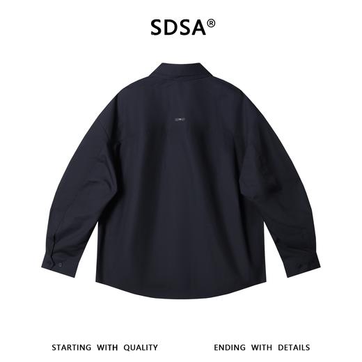 SDSA男装2026新款高贵轻奢韩系纯色双层领宽松长袖衬衫百搭痞帅 商品图4