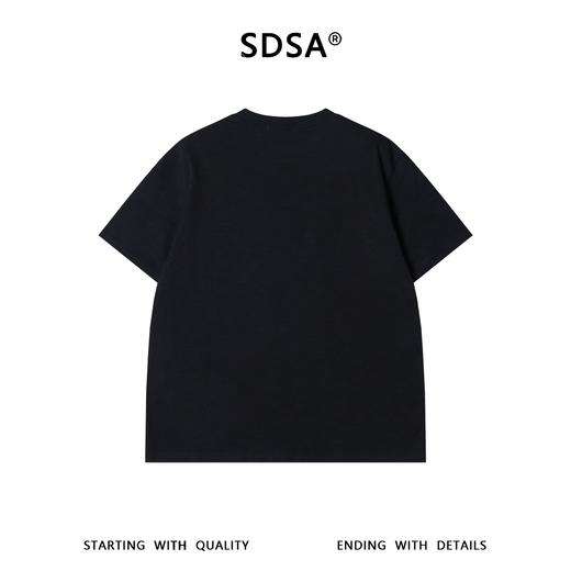 2661SDSA男装2026新款高贵轻奢简约纯色刺绣口袋拼接圆领短袖T恤百搭 商品图5