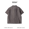 SDSA男装2026新款高贵轻奢美式复古撞色格子短袖衬衫百搭宽松上衣 商品缩略图4