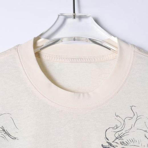 635SDSA男装2026新款高贵轻奢国潮骏马素描满印短袖T恤百搭时尚上衣 商品图2