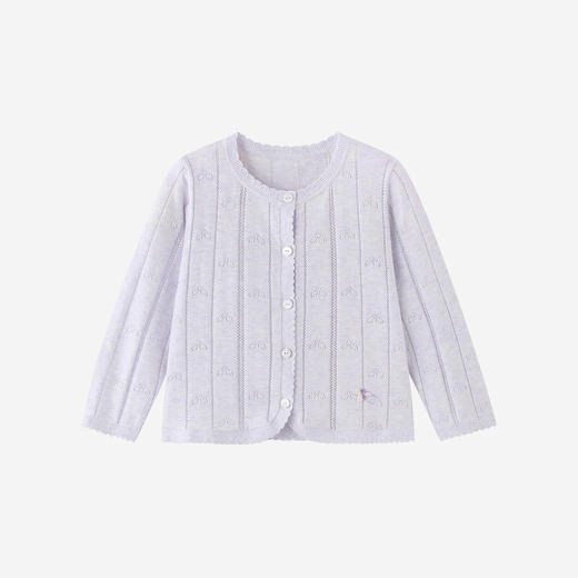 英氏儿童外套女童针织开衫纯棉夏季新款空调房薄外套YRWWJ2S011A 商品图4