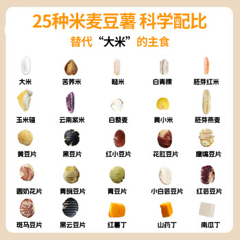 吾爱吾谷杂粮米杂粮饭料22种五谷杂粮粗粮大米糙米饭豆饭免浸泡主食600g /粮油调味 /杂粮 /谷米类