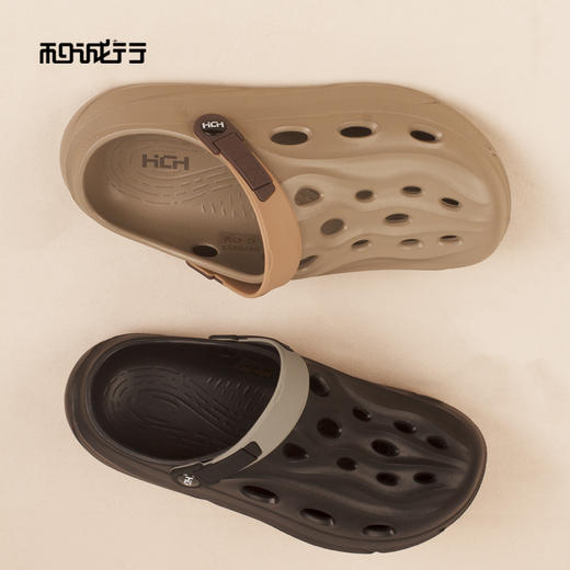 和诚行2026新款夏季洞洞鞋外穿厚底防滑男式休闲拖鞋0470213 商品图4