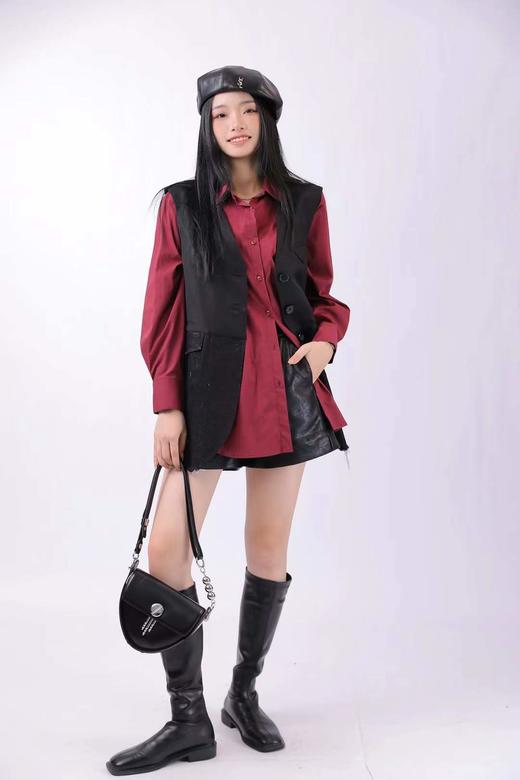 33GAR210842#下拼接牛仔马甲 商品图0