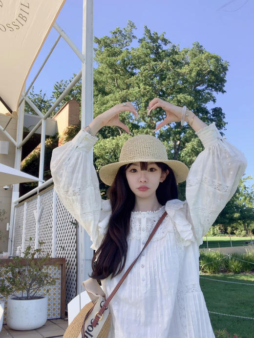 金蘑菇菇 Conte d’ete 凯瑟琳的衣橱 / 100棉 夏日氛围感小白裙 商品图4