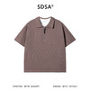 SDSA男装2026新款高贵轻奢潮牌简约假两件半拉链翻领短袖T恤百搭 商品缩略图0