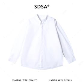 SDSA男装2026新款高贵轻奢韩版宽松纯色立领长袖衬衫百搭时尚衬衣