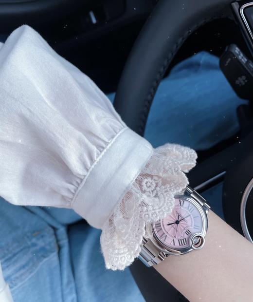 卡地亚 蓝气球粉色扭索雕纹表盘腕表 采用原版cal.076自动上链机械机芯 商品图3