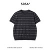 SDSA男装2026新款高贵轻奢韩版撞色条纹肌理短袖T恤百搭时尚上衣 商品缩略图0