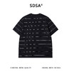 SDSA男装2026新款高贵轻奢日系百搭撞色条纹烫钻圆领短袖T恤宽松 商品缩略图4