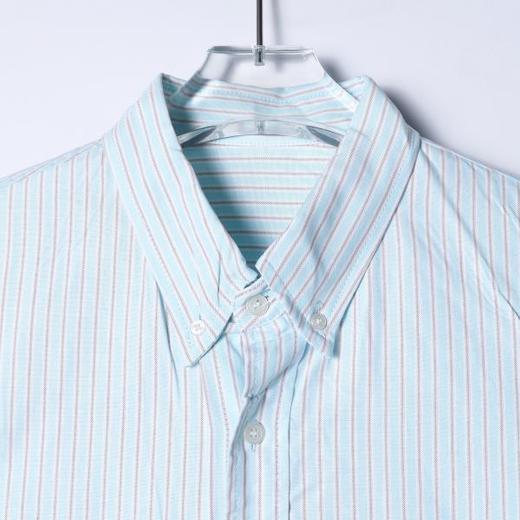 SDSA男装2026新款高贵轻奢潮牌小清新竖纹短袖衬衫百搭宽松上衣 商品图1