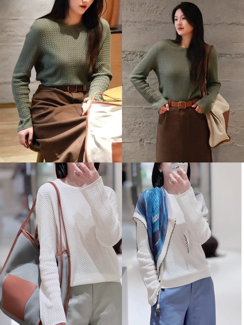 321-6  紧急‼️清仓 小禾 渠道货 精致肌理感针织上衣