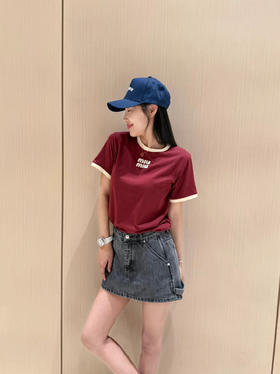 【非质量问题不退换】MiuMiu 26早春新款短袖（XHH）