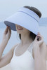 【加大加宽全包围防晒】夏季遮阳遮脸防晒帽英文字母软大檐冰丝空顶帽户外运动女帽子 商品缩略图3