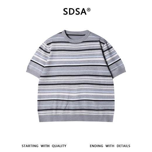 M188SDSA男装2026新款高贵轻奢老钱风撞色条纹圆领短袖T恤百搭时尚 商品图1