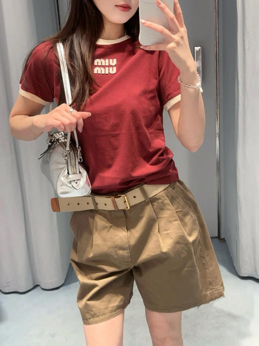 【非质量问题不退换】MiuMiu 26早春新款短袖（XHH） 商品图5