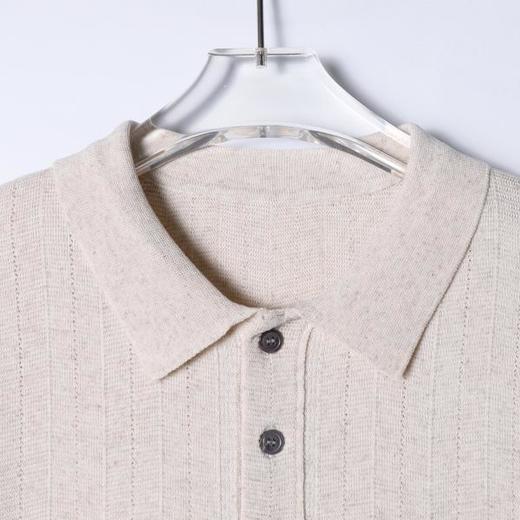 3601SDSA男装2026新款高贵轻奢老钱风纯色polo领针织短袖T恤百搭时尚 商品图1