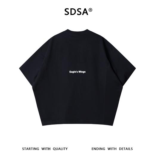 SG8704SDSA男装2026新款高贵轻奢美式复古鸟喷绘短袖T恤百搭时尚上衣 商品图5