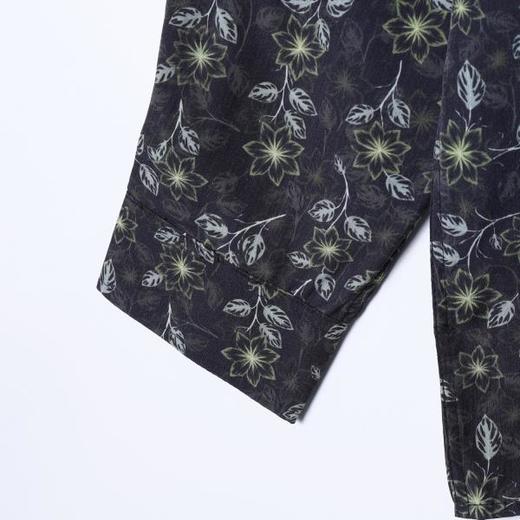 SDSA男装2026新款高贵轻奢时尚撞色满印植物花卉长袖衬衫百搭休闲 商品图3