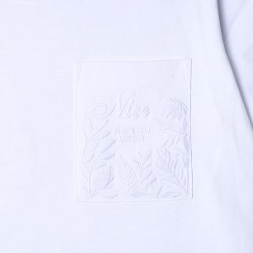 2661SDSA男装2026新款高贵轻奢简约纯色刺绣口袋拼接圆领短袖T恤百搭 商品图3