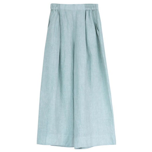 牧衣游原创 汉麻净色裤子新款宽松轻薄禅意松紧腰百搭休闲裤 醉月 商品图4