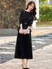 春季新款气质圆领收腰显瘦长袖针织衫半裙两件套配腰带YF2703 商品缩略图1