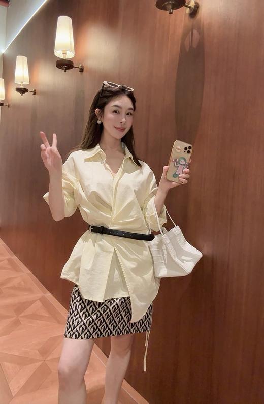 PIANAI冷小姐# 自带腰带亚麻衬衣 商品图2