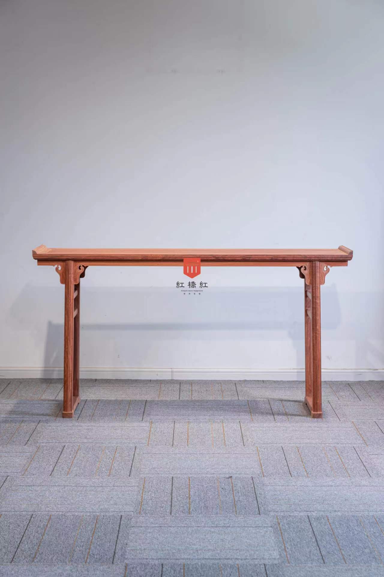 红桥红  家具严选  缅甸花梨（大果紫檀）  【160带脚托 云牙翘头案】