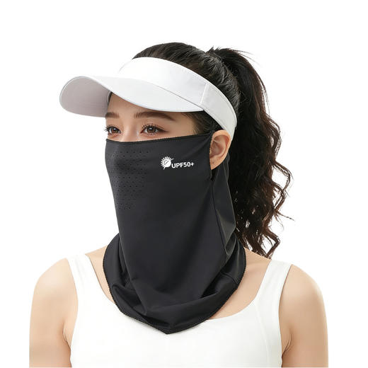 【柔软高弹❗️冰丝防晒】冰丝防晒面罩女夏季全脸防紫外线户外高尔夫骑车护颈口罩遮阳面纱。ya 商品图3