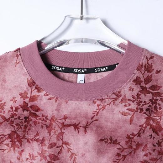 26T188SDSA男装2026新款高贵轻奢美式复古植绒花卉设计圆领短袖T恤百搭 商品图2