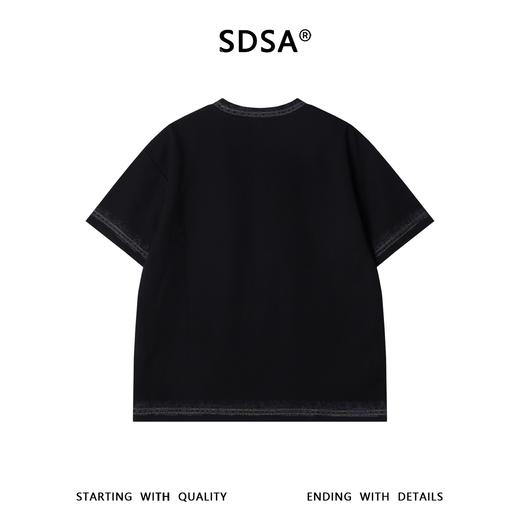 SDSA男装2026新款高贵轻奢时尚简约印花圆领短袖T恤痞帅显瘦上衣 商品图4