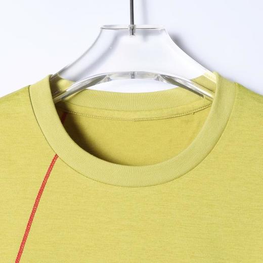 SDSA男装2026新款高贵轻奢韩版简约撞色缝线圆领长袖T恤百搭宽松 商品图1