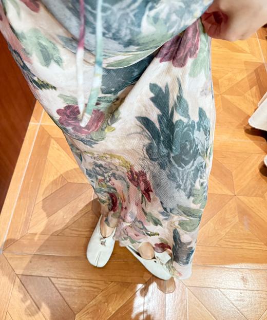 PIANAI冷小姐#  真丝玫瑰花修身连衣裙 商品图1