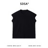 26025SDSA男装2026新款高贵轻奢潮牌纯色无袖立领短袖T恤百搭简约上衣 商品缩略图4