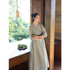 牧衣游原创 丝棉重工手绣连衣裙女新款宽松系带禅意复古长裙 北茉 商品缩略图1
