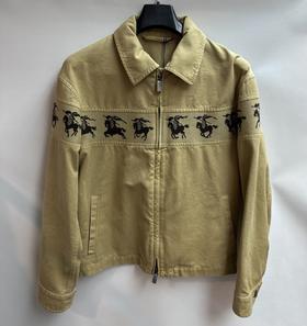 男款logo拉链牛仔外套zh007