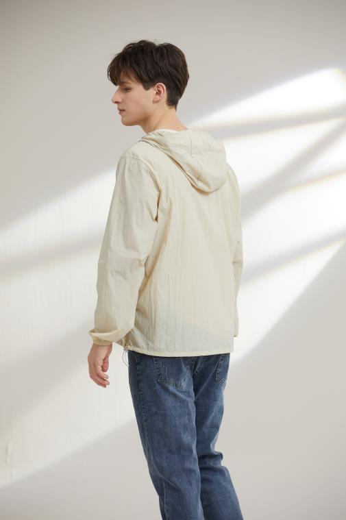 【7.5折限时特惠】【秀黛】男时尚超薄连帽长袖皮肤衣UPF50防晒连帽松紧透气夏季外套W2778002T【门店同款】 商品图1