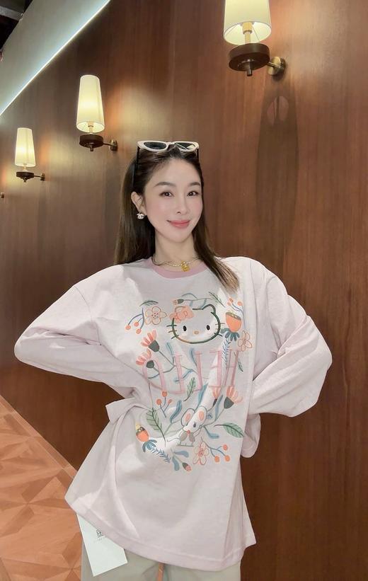 PIANAI冷小姐# 设计师款粉色长袖休闲T 商品图2