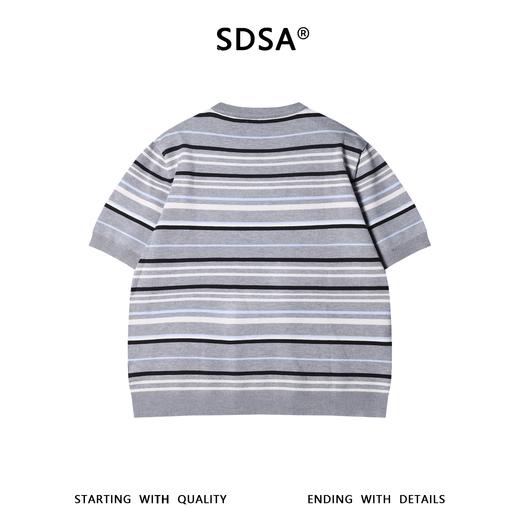 M188SDSA男装2026新款高贵轻奢老钱风撞色条纹圆领短袖T恤百搭时尚 商品图5