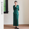 FUYAO扶摇直上 智序美学风 醋酸时尚套装女夏季七分袖西装两件套 商品缩略图4