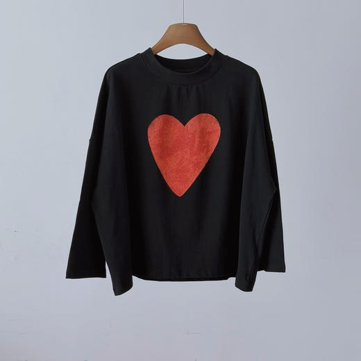 出口韩国订单晕染爱心T恤 商品图11