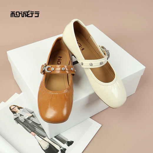 和诚行2026春季新款软底百搭芭蕾玛丽珍鞋浅口平跟单鞋2020033 商品图0