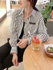 原单新款条纹个性时髦精衬衫 商品缩略图1