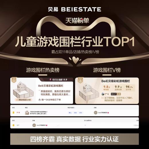 【佳琦直播价】贝易彩虹地围栏宝宝婴儿学步爬爬垫围栏一体室内早教游戏防护栏【佳琦直播价只送卡扣，不带其他赠品！】【其他款式送：卡扣+小熊收纳筐。围栏+爬行垫套餐下单送：彩虹摇马不带坐垫！不叠加其他赠品】 商品图2