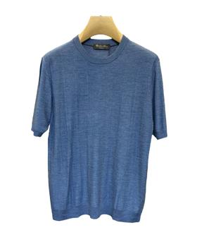 男款竖纹短袖针织衫la015