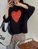 出口韩国订单晕染爱心T恤 商品缩略图2