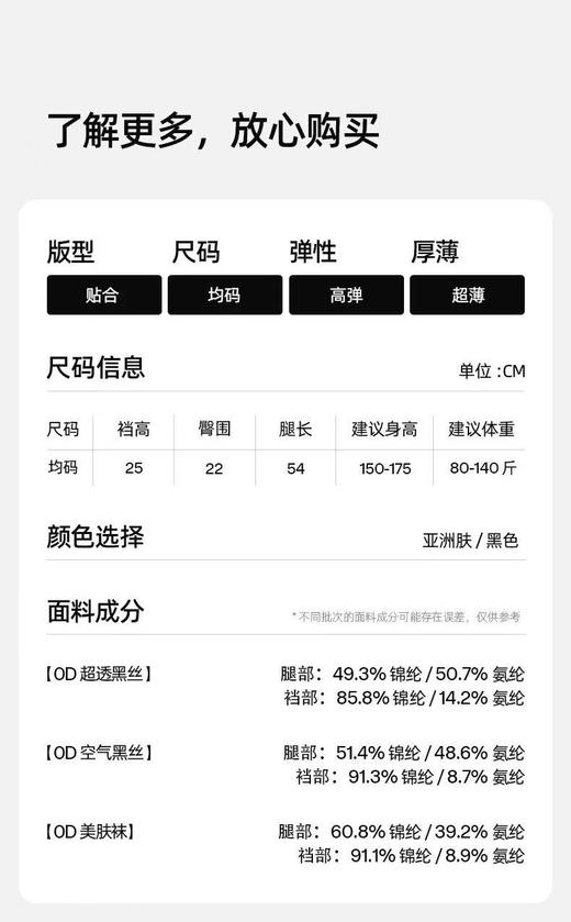 纯元！Z品单！小野和子夏季薄款丝袜 光腿神器来啦！ 商品图3